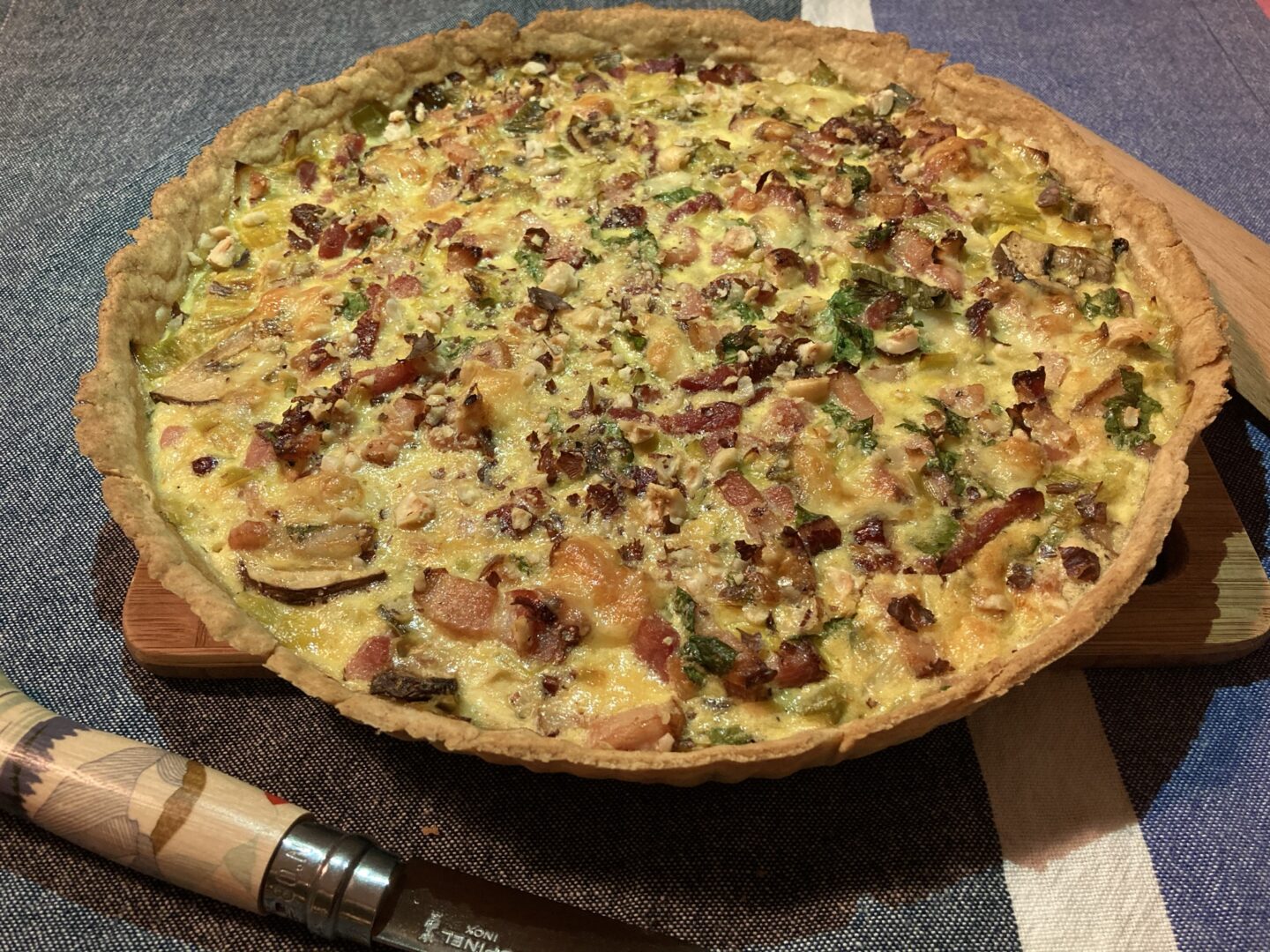 Tarte aux poireaux, champignons et lardons Marie's Daily Cooking